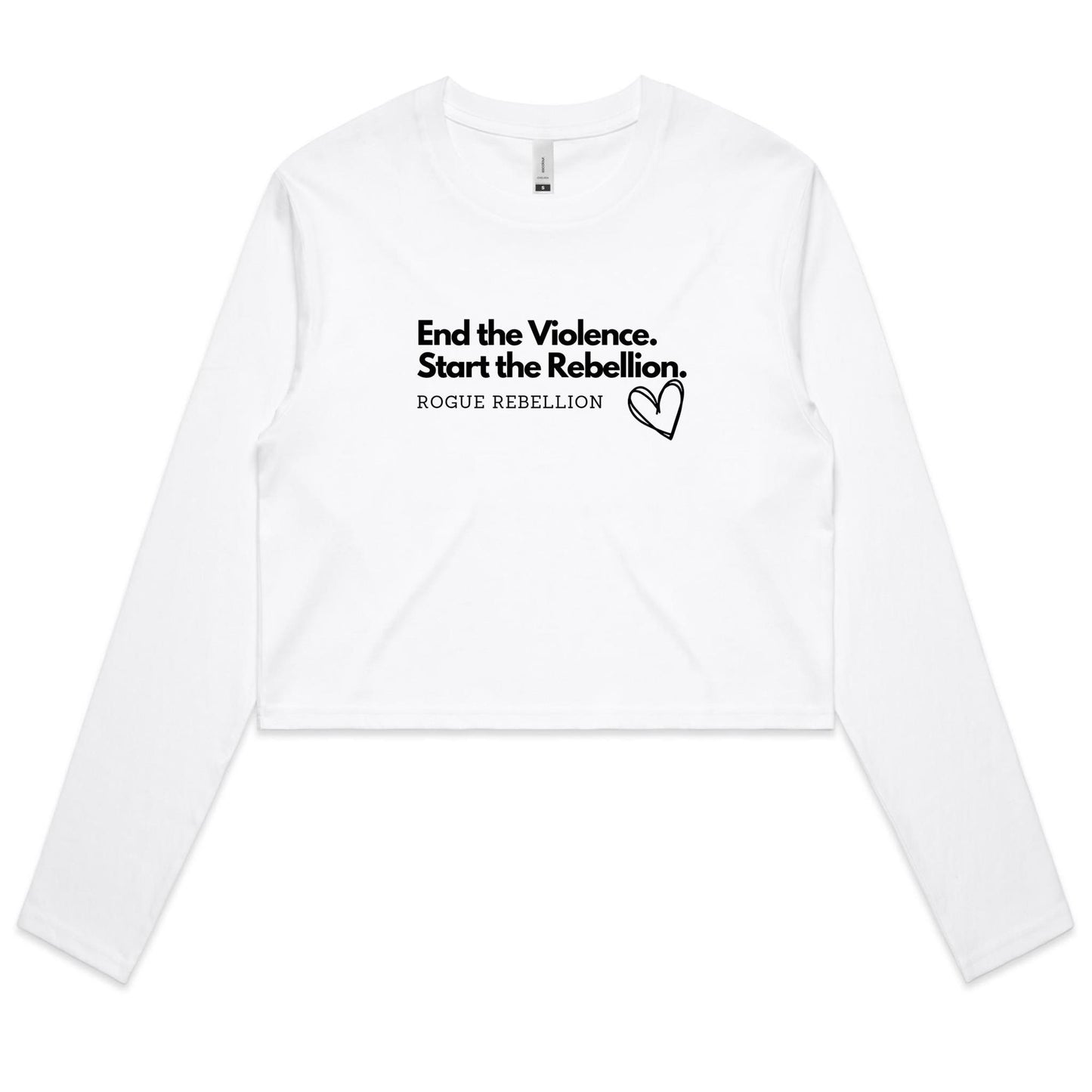 End Violence - Women's Long Sleeve Crop Tee