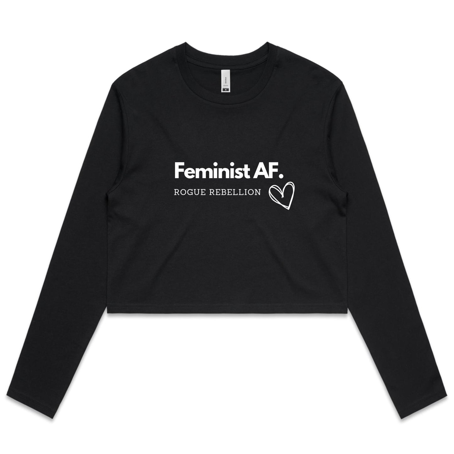 Feminist AF - Women's Long Sleeve Crop Tee