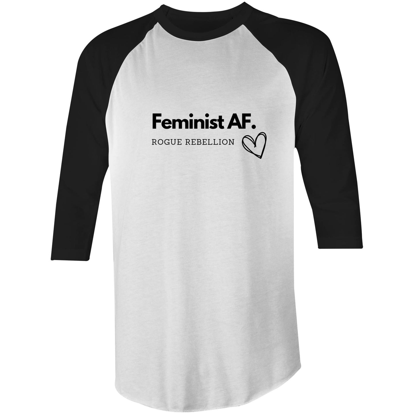 Feminist AF - 3/4 Sleeve T-Shirt