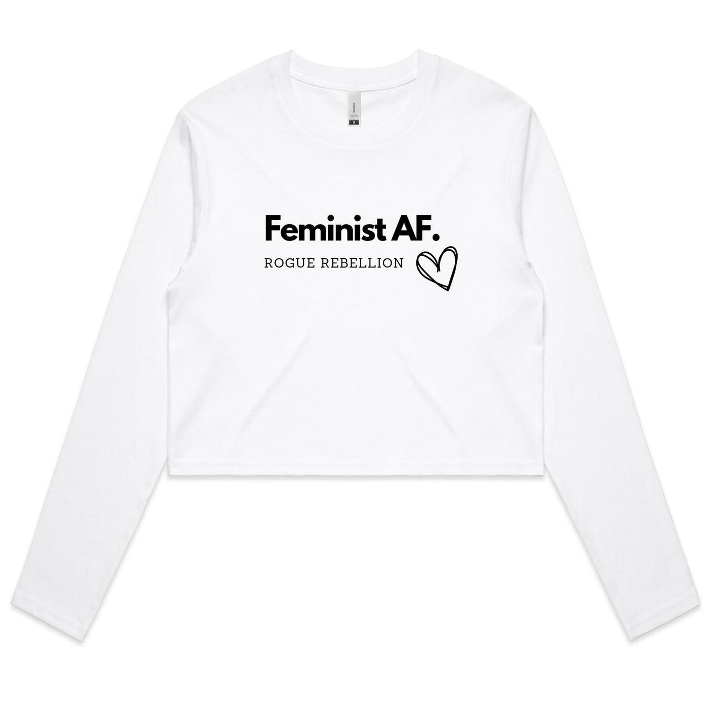 Feminist AF - Women's Long Sleeve Crop Tee