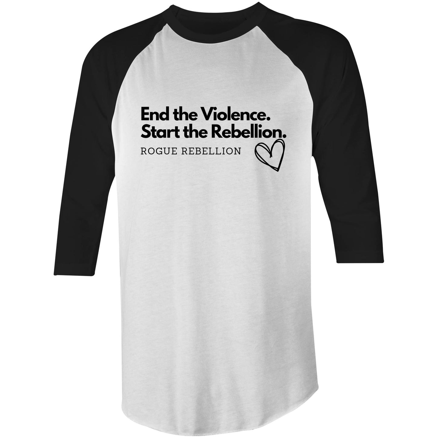 End Violence - 3/4 Sleeve T-Shirt