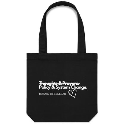 Policy & System Change - Canvas Tote Bag