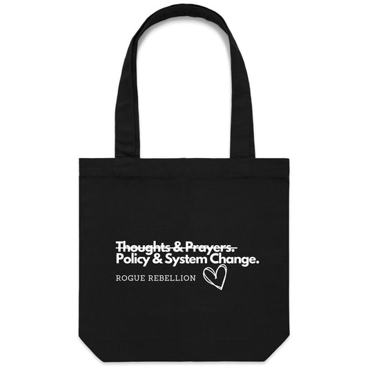 Policy & System Change - Canvas Tote Bag