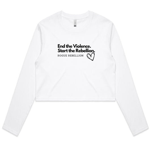 End Violence - Women's Long Sleeve Crop Tee