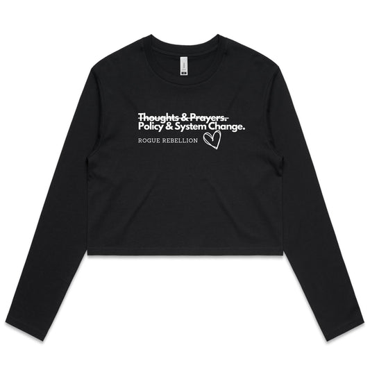 System Change - Women's Long Sleeve Crop Tee