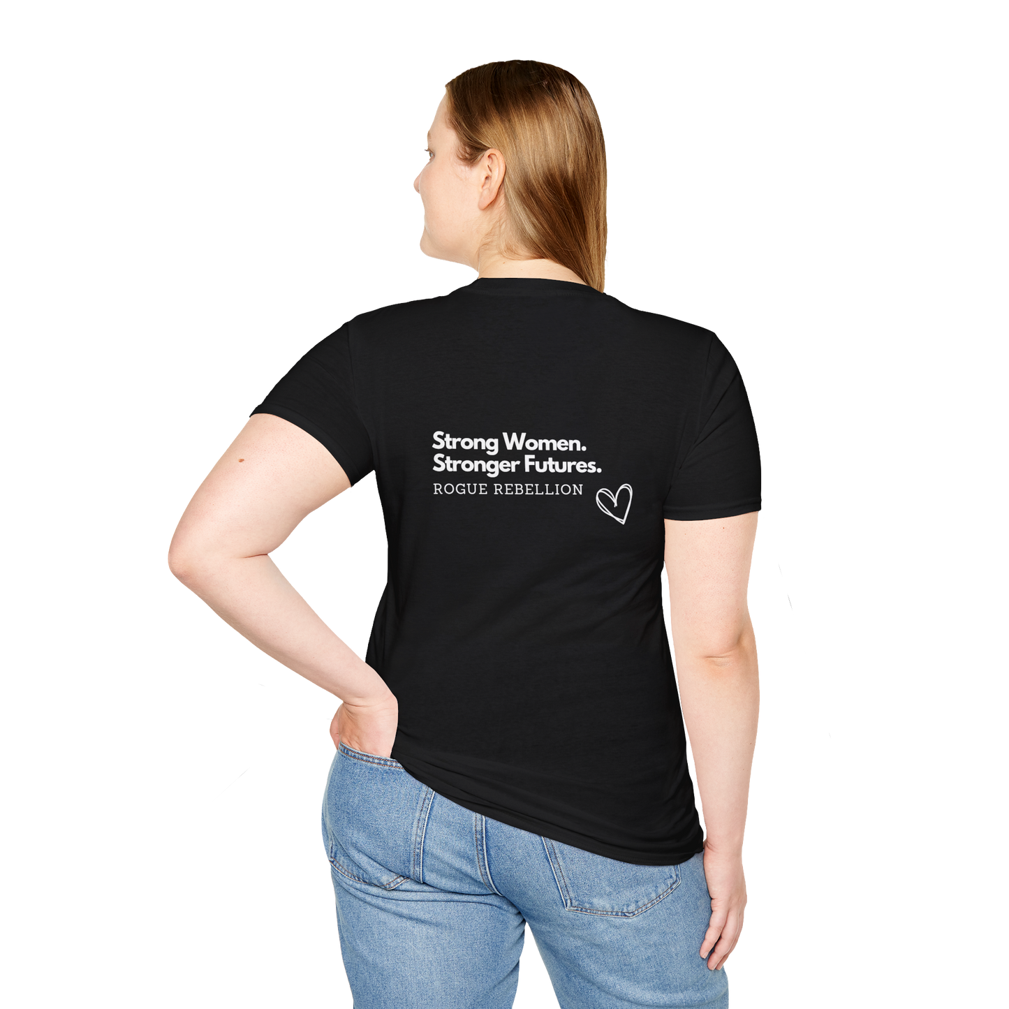 Rogue Rebellion Front & Back Design - Stronger Women Tee