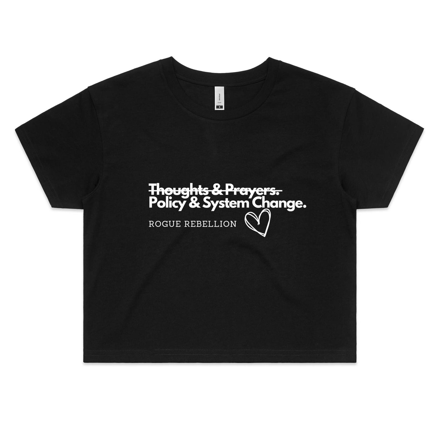 Policies & System Change - Women's Crop Tee