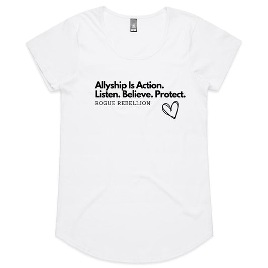 Allyship In Action - Womens Scoop Neck T-Shirt