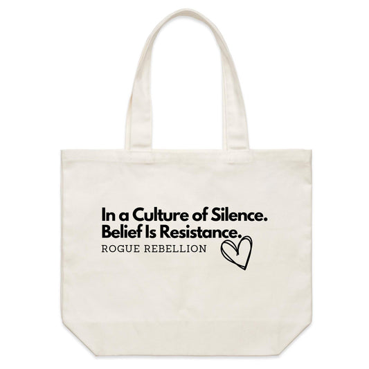 Belief Is Resistance - Shoulder Canvas Tote Bag