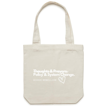Policy & System Change - Canvas Tote Bag
